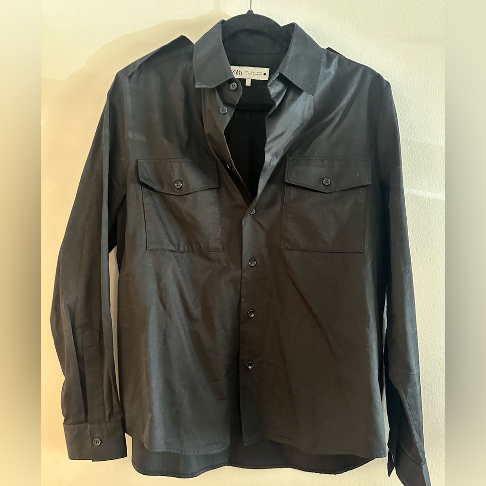 Zara Black Button Down Shirt